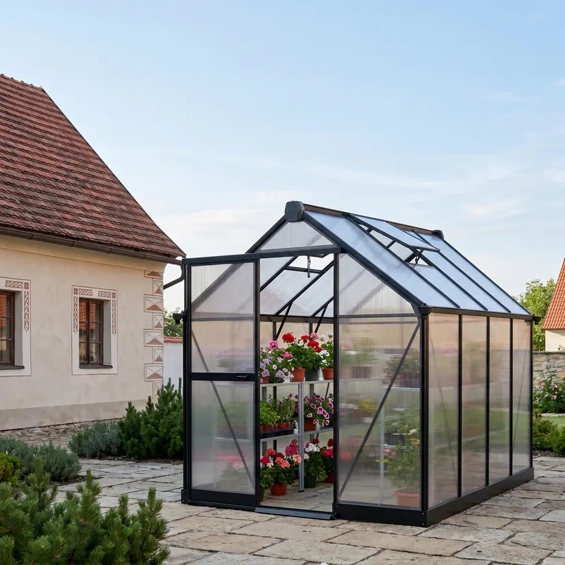 6x6-ft-aluminium-gable-roof-greenhouse-with-polycarbonate-panels-s-series-scene-3