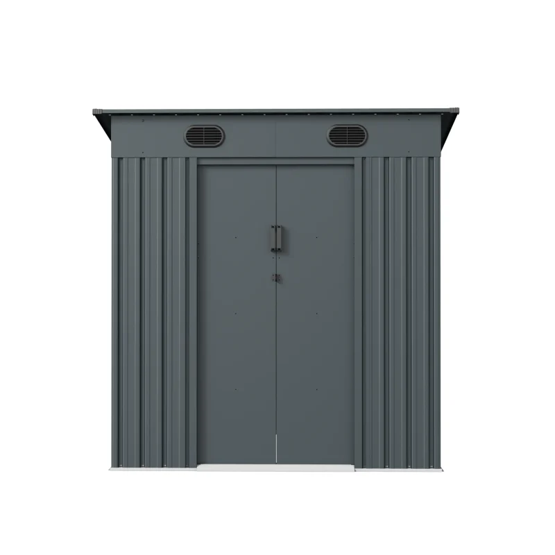6 x 6 ft Pent Roof Metal Storage Shed | KS 5 6x6-ft-pent-roof-metal-storage-shed-ks-product-1