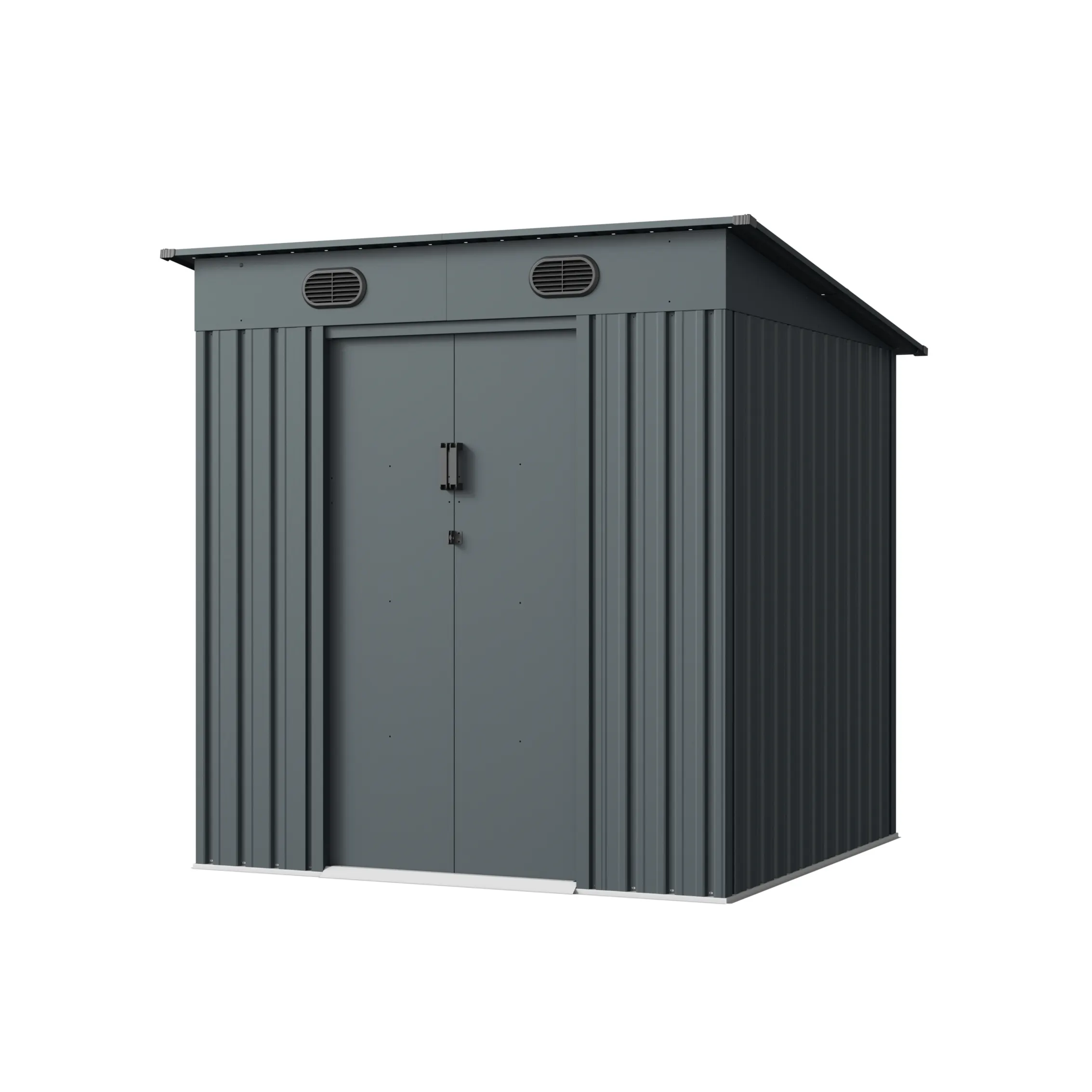 6 x 6 ft Pent Roof Metal Storage Shed | KS 3 6x6-ft-pent-roof-metal-storage-shed-ks-product-3