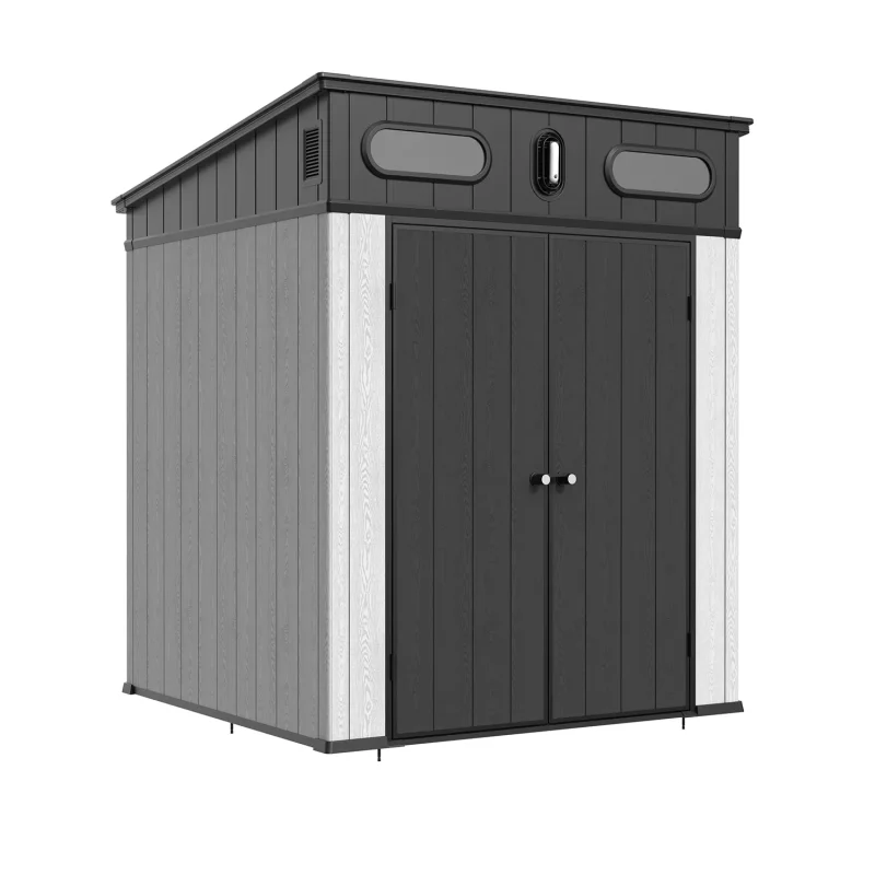 6 x 6 ft Pent Roof Resin Storage Shed | KC 8 6x6-ft-pent-roof-resin-storage-shed-kc-product-1