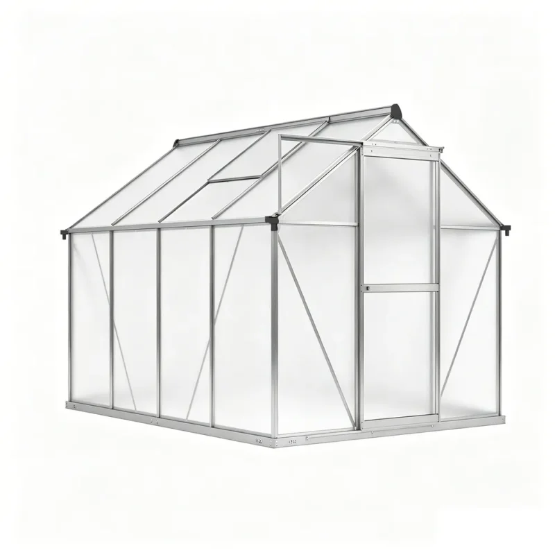 6 x 8 ft Aluminium Gable Roof Greenhouse | L Series 2 6x8-ft-aluminium-gable-roof-greenhouse-l-series-product-1