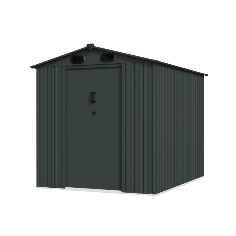 6 x 8 ft Gable Roof Metal Storage Shed | Linea 11 6x8-ft-gable-roof-metal-storage-shed-linea-product-1