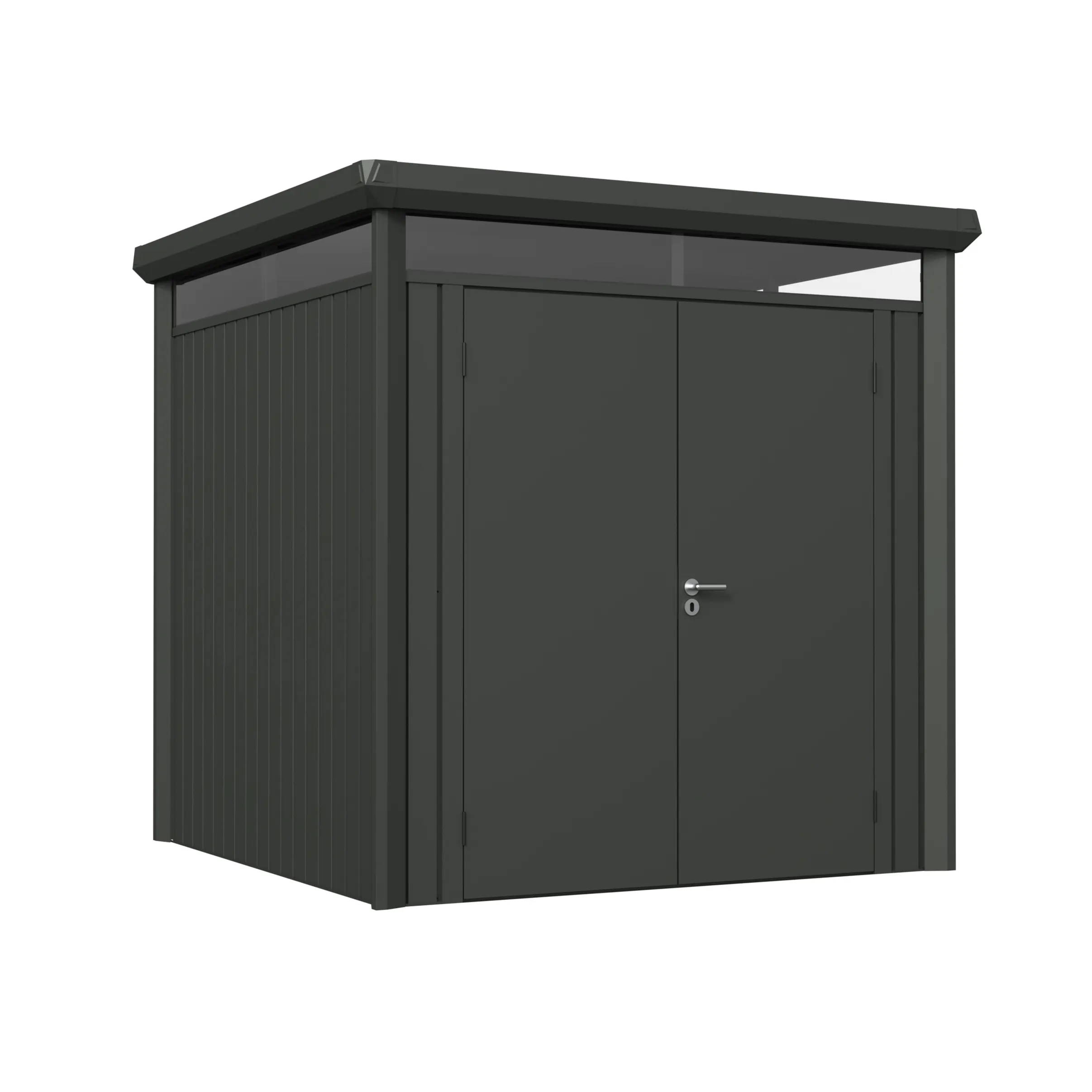 7 x 7 ft Flat Roof Metal Storage Shed | Vertex 1 7x7-ft-flat-roof-metal-storage-shed-vertex-product-1