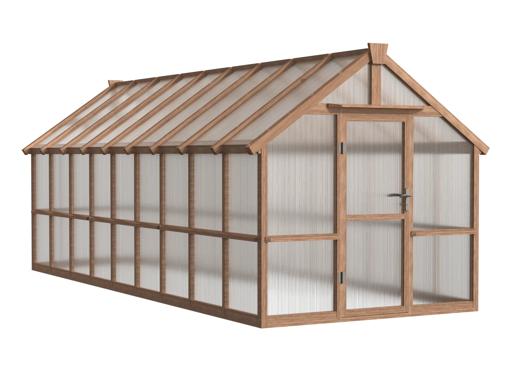 8 ft Wooden Gable Greenhouse with Full-Height Polycarbonate Panels 1 8-ft-wooden-gable-greenhouse-with-full-height-polycarbonate-panels-product-1