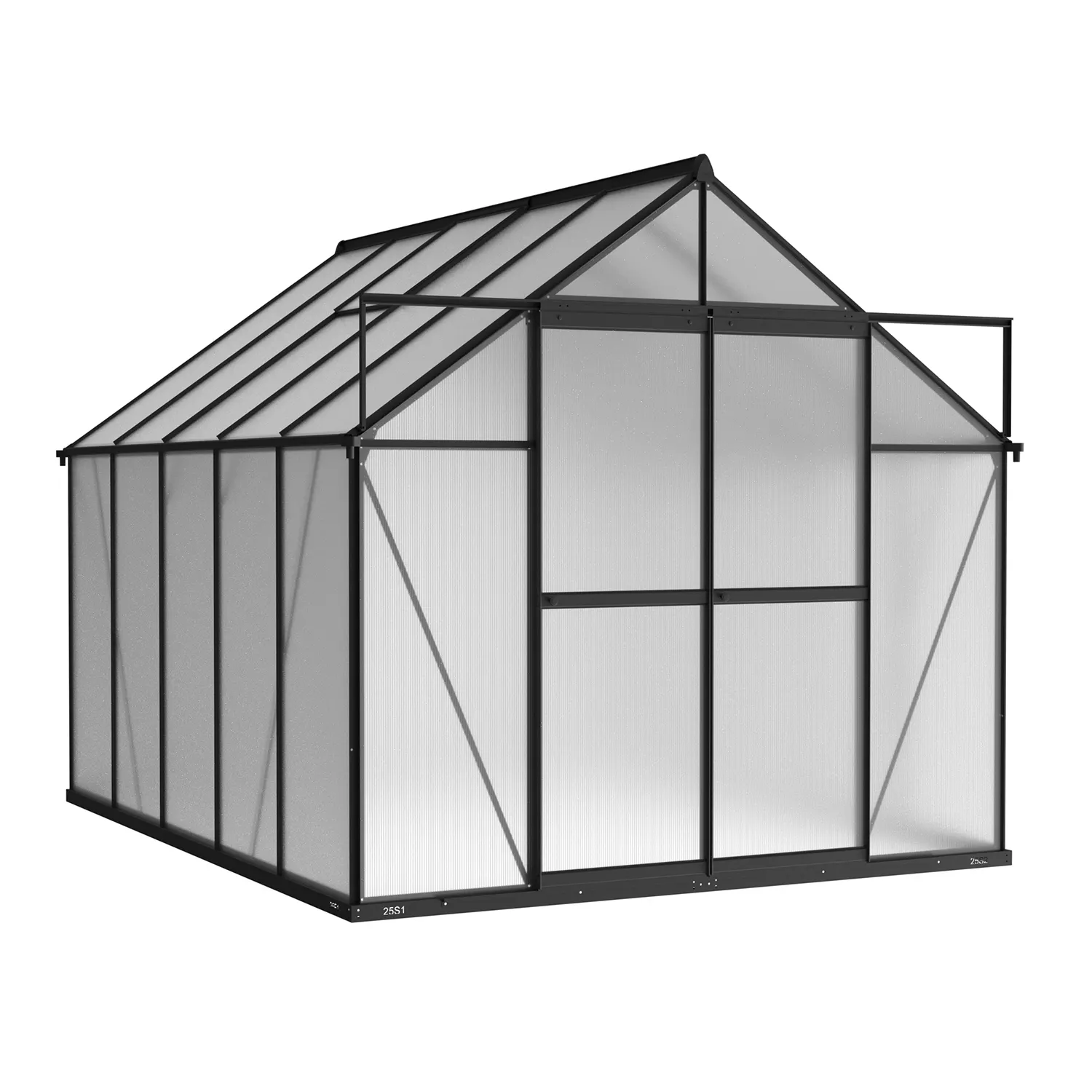 8 x 10 ft Aluminium Gable Roof Greenhouse | L Series 2 8x10-ft-aluminium-gable-roof-greenhouse-l-series-product-2