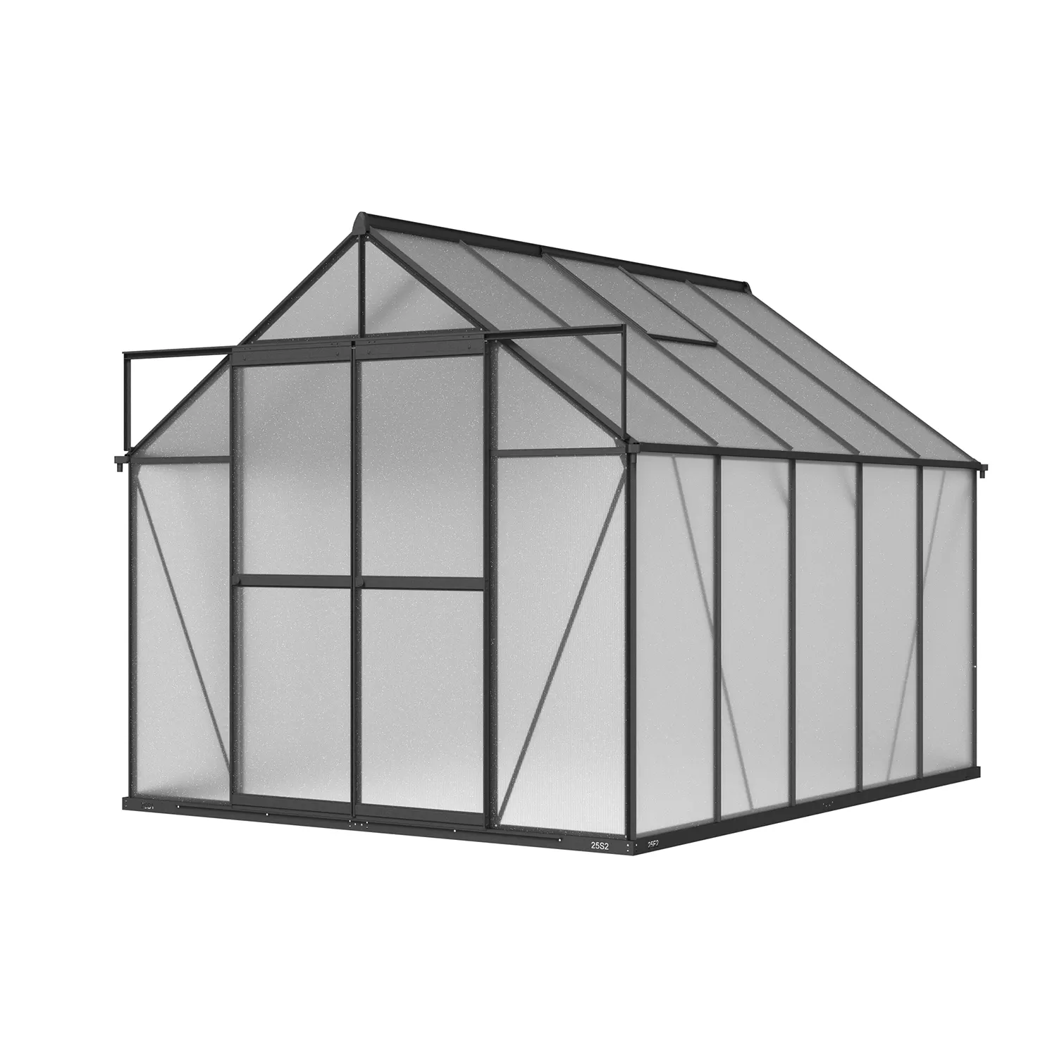 8 x 10 ft Aluminium Gable Roof Greenhouse | L Series 3 8x10-ft-aluminium-gable-roof-greenhouse-l-series-product-3