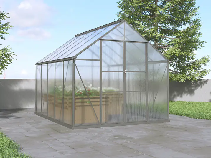 8x10-ft-aluminium-gable-roof-greenhouse-with-polycarbonate-panels-s-series-scene-5