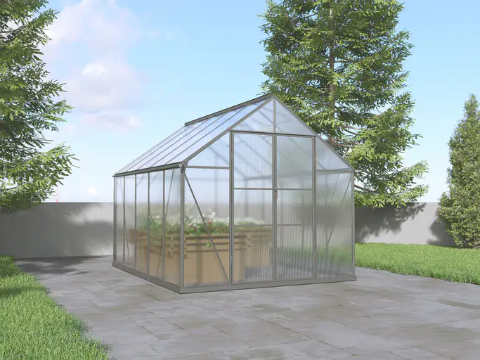8x10-ft-aluminium-gable-roof-greenhouse-with-polycarbonate-panels-s-series-scene-6