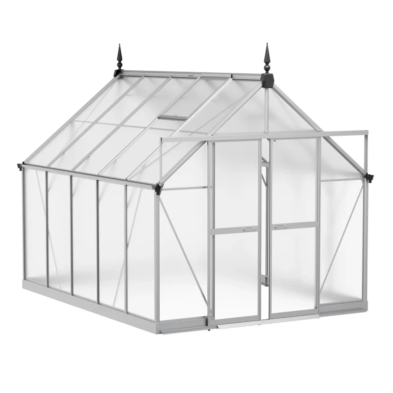 8 x 10 ft Aluminium Victorian Greenhouse with Polycarbonate Panels | S Series 4 8x10-ft-aluminium-victorian-greenhouse-with-polycarbonate-panels-s-series-product