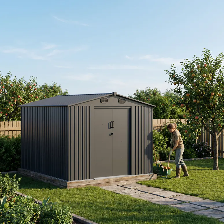 8x10-ft-gable-roof-metal-storage-shed-ks-scene-1
