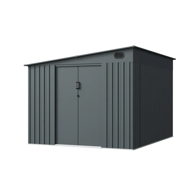 8 x 10 ft Side-Entry Metal Storage Shed | KS 4 8x10-ft-side-entry-metal-storage-shed-ks-product-1