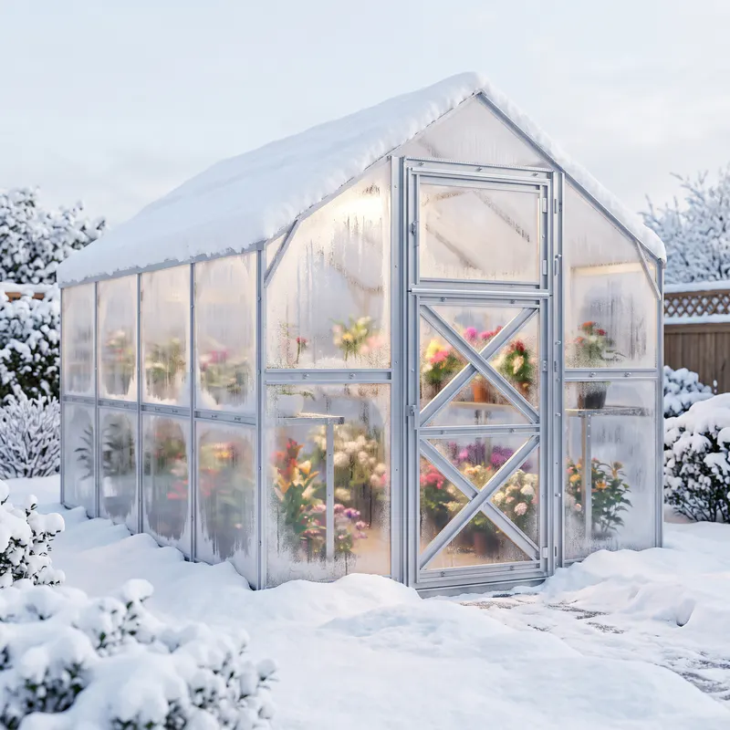 8x10.5-ft-steel-gable-roof-greenhouse-scene-2