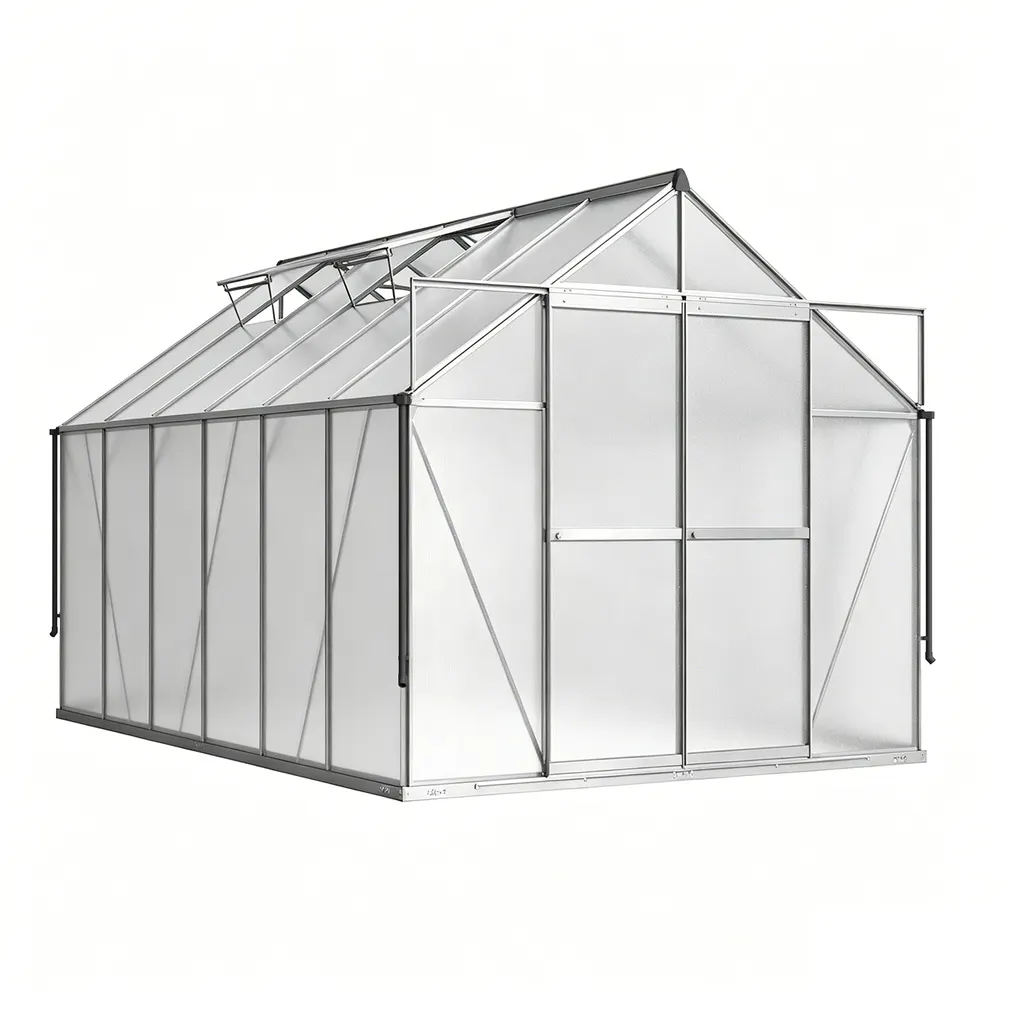 8 x 12 ft Aluminium Gable Roof Greenhouse | L Series 2 8x12-ft-aluminium-gable-roof-greenhouse-l-series-product-2