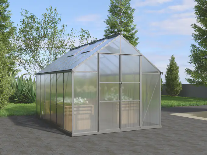 8x12-ft-aluminium-gable-roof-greenhouse-with-polycarbonate-panels-s-series-scene-1