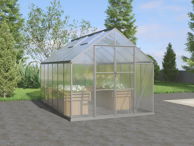 8x12-ft-aluminium-gable-roof-greenhouse-with-polycarbonate-panels-s-series-scene-2