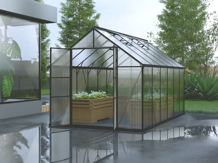 8x12-ft-aluminium-gable-roof-greenhouse-with-polycarbonate-panels-s-series-scene-4