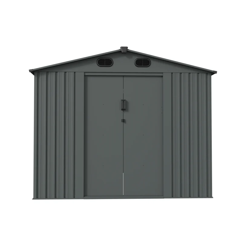 8 x 12 ft Gable Roof Metal Storage Shed | KS 12 8x12-ft-gable-roof-metal-storage-shed-ks-product-1