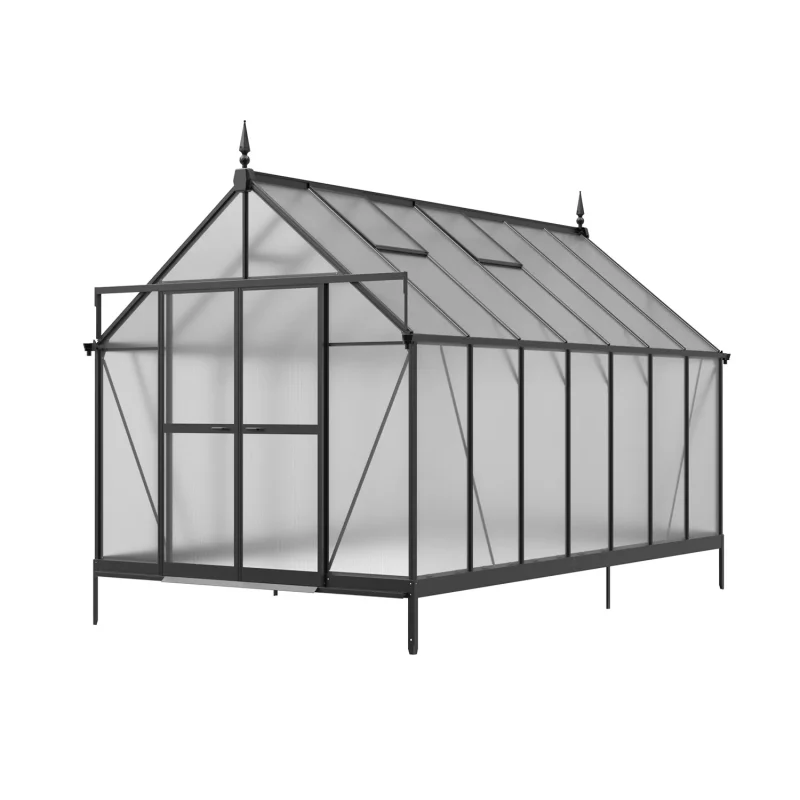 8 x 14 ft Aluminium Victorian Greenhouse with Polycarbonate Panels | S Series 2 8x14-ft-aluminium-victorian-greenhouse-with-polycarbonate-panels-s-series-product-1