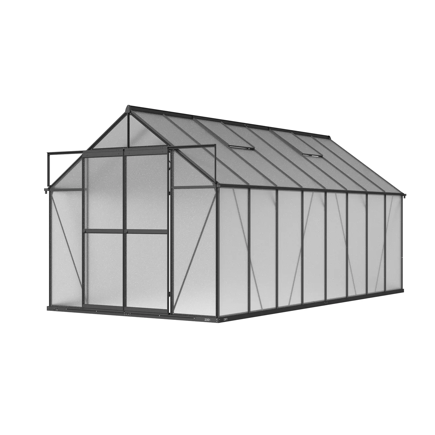 8 x 16 ft Aluminium Gable Roof Greenhouse | L Series 2 8x16-ft-aluminium-gable-roof-greenhouse-l-series-product-2