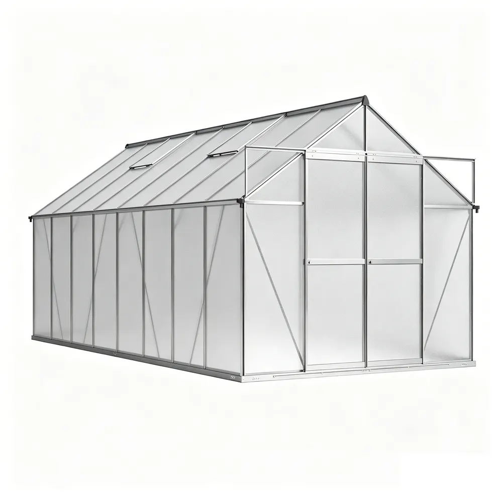 8 x 16 ft Aluminium Gable Roof Greenhouse | L Series 3 8x16-ft-aluminium-gable-roof-greenhouse-l-series-product-3