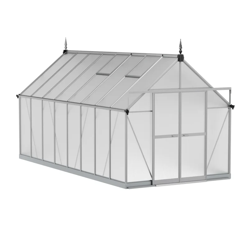8 x 16 ft Aluminium Victorian Greenhouse with Polycarbonate Panels | S Series 1 8x16-ft-aluminium-victorian-greenhouse-with-polycarbonate-panels-s-series-product-1