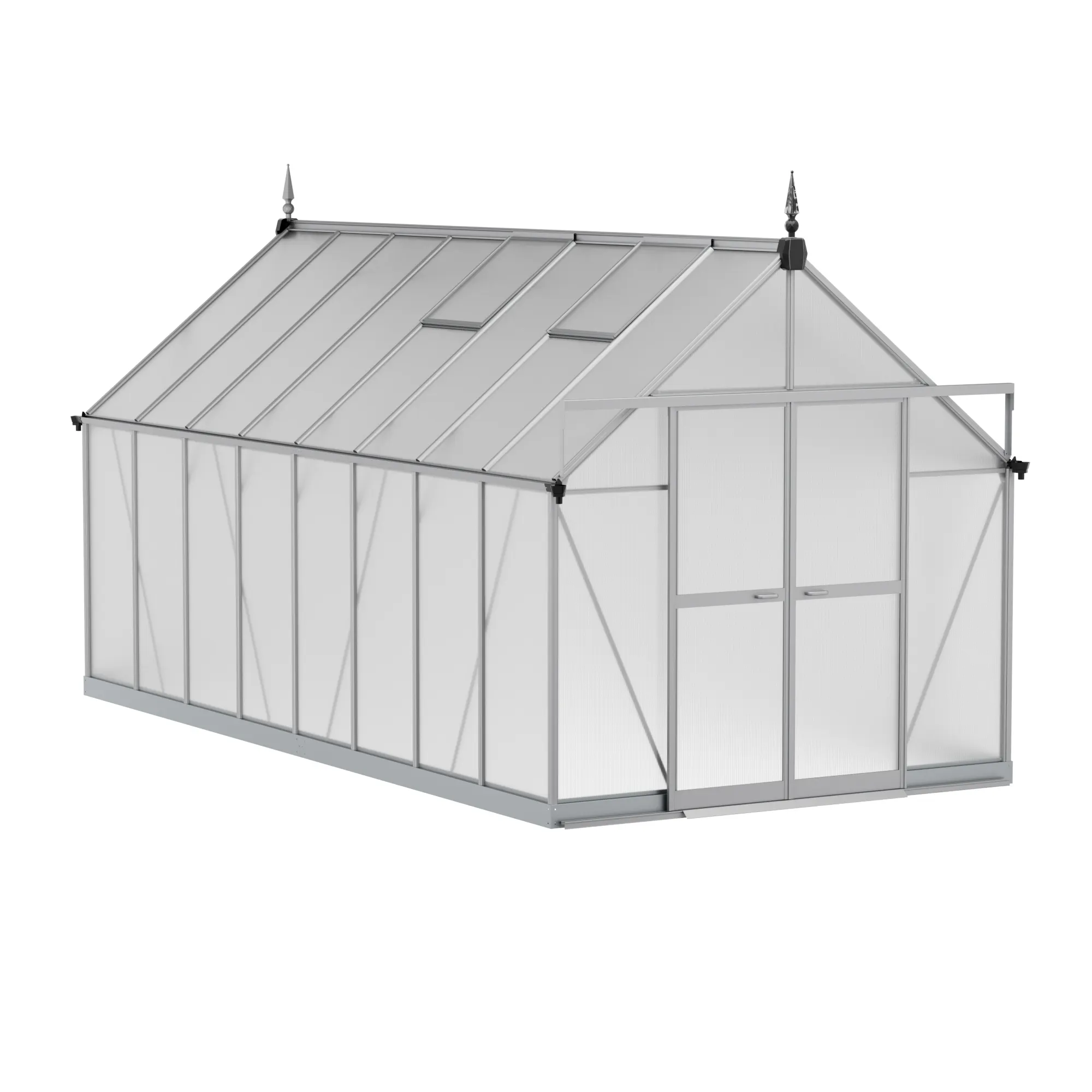 8 x 16 ft Aluminium Victorian Greenhouse with Polycarbonate Panels | S Series 1 8x16-ft-aluminium-victorian-greenhouse-with-polycarbonate-panels-s-series-product-1