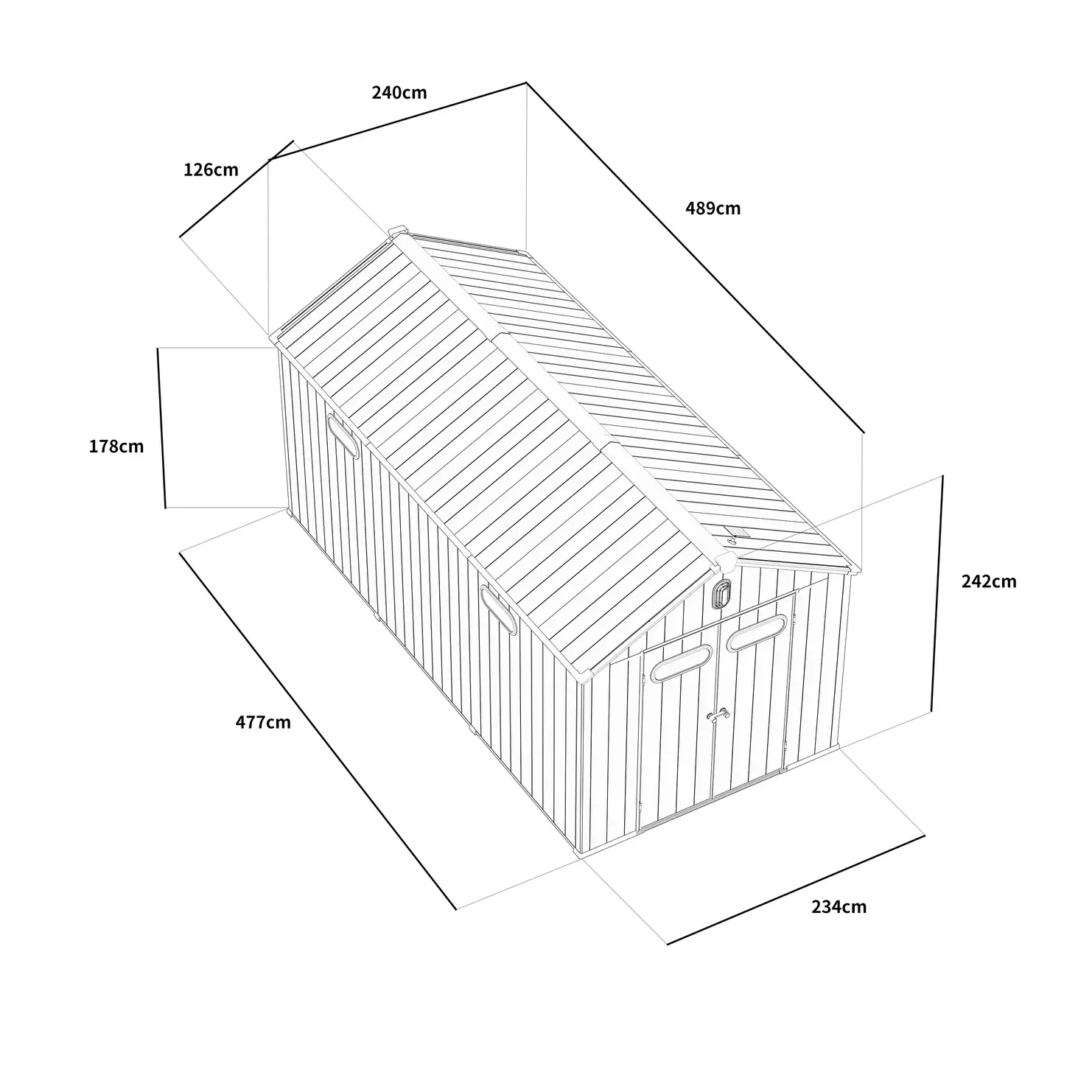 8x16-ft-gable-roof-resin-storage-shed-kc-linedrawing-3