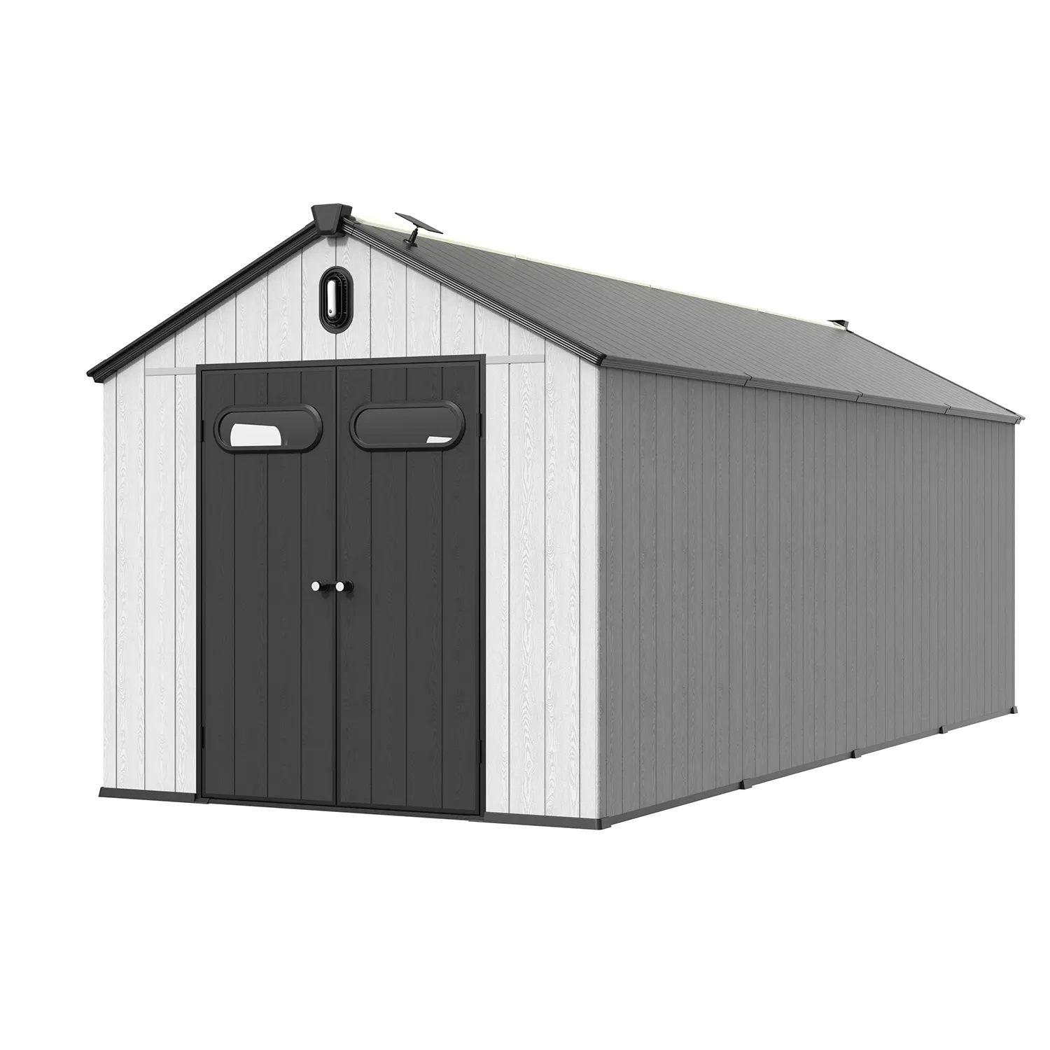 8 x 20 ft Gable Roof Resin Storage Shed | KC 1 8x20-ft-gable-roof-resin-storage-shed-kc-product-1