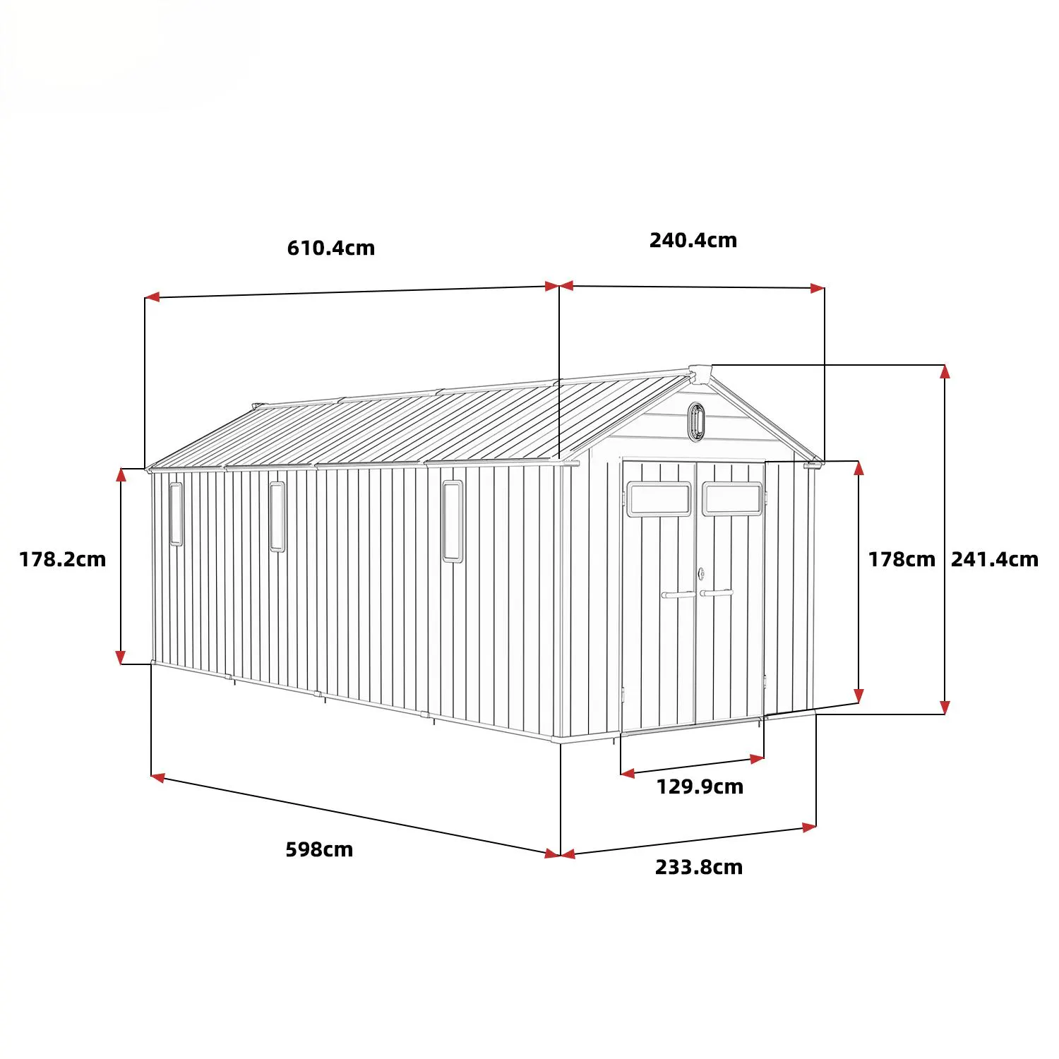 8x20-ft-gable-roof-resin-storage-shed-kc2-linedrawing-3