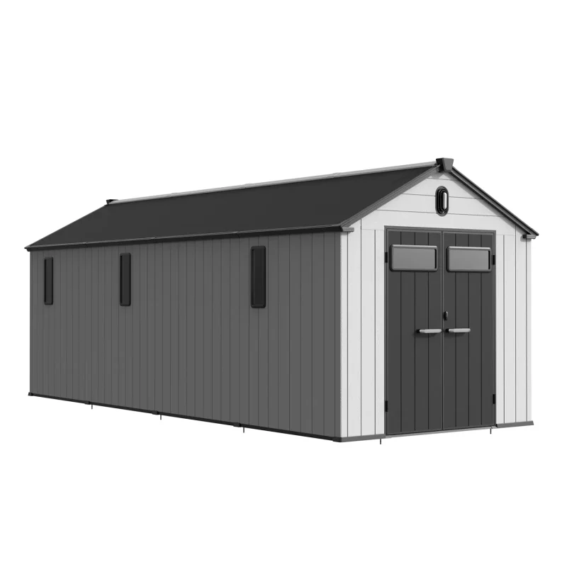 8 x 20 ft Gable Roof Resin Storage Shed | KC2 17 8x20-ft-gable-roof-resin-storage-shed-kc2-product-1