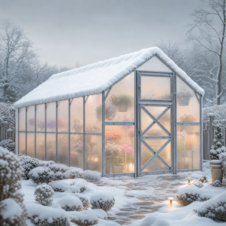 8x21.3-ft-steel-gable-roof-greenhouse-scene-2