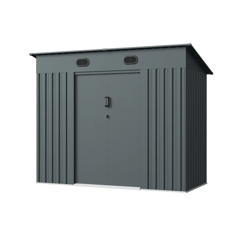 8 x 4 ft Pent Roof Metal Storage Shed | KS 2 8x4-ft-pent-roof-metal-storage-shed-ks-product-1