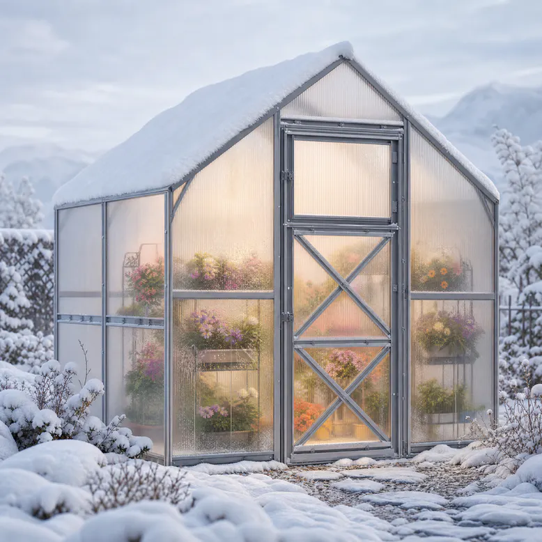 8x5.3-ft-steel-gable-roof-greenhouse-scene-1