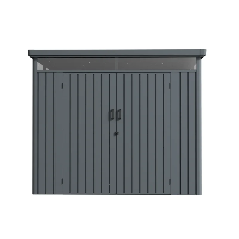 8 x 6 ft Flat Roof Metal Storage Shed | Forma 5 8x6-ft-flat-roof-metal-storage-shed-forma-product-1