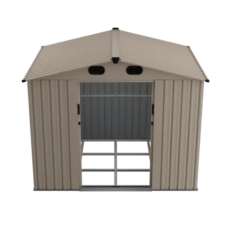 8 x 6 ft Gable Roof Metal Storage Shed | KS 10 8x6-ft-gable-roof-metal-storage-shed-ks-product-1