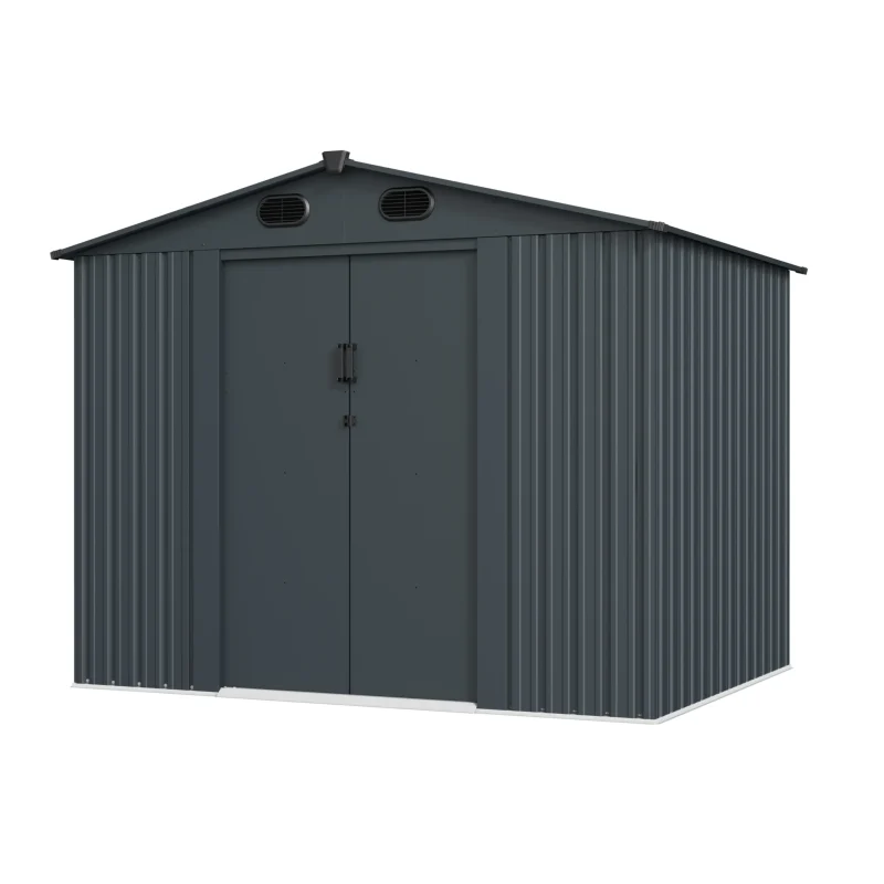 8 x 6 ft Gable Roof Metal Storage Shed | Linea 9 8x6-ft-gable-roof-metal-storage-shed-linea-product-1