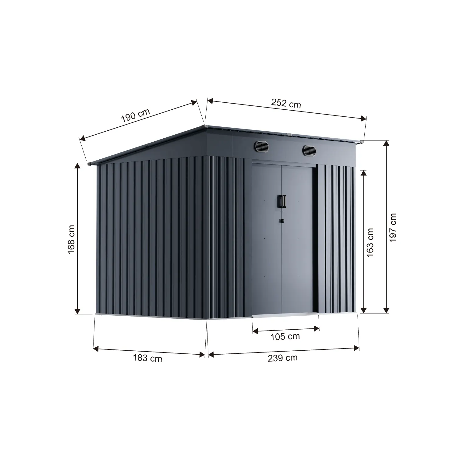 8x6-ft-pent-roof-metal-storage-shed-ks-linedrawing-3