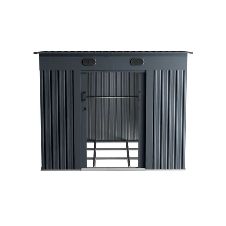8 x 6 ft Pent Roof Metal Storage Shed | KS 3 8x6-ft-pent-roof-metal-storage-shed-ks-product-3