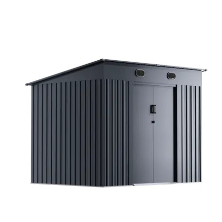 8 x 6 ft Pent Roof Metal Storage Shed | KS 5 8x6-ft-pent-roof-metal-storage-shed-ks-product-5