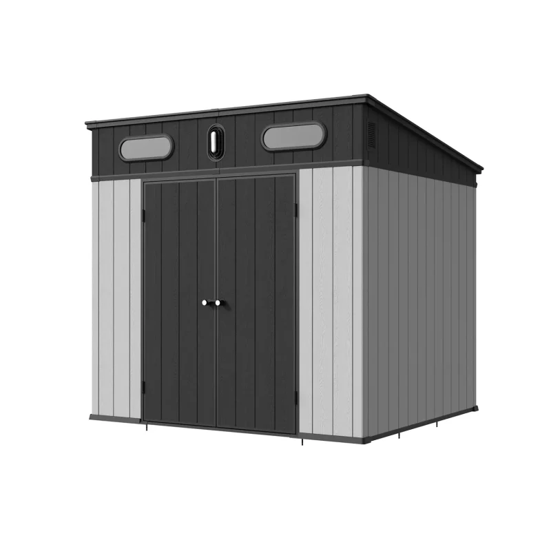 8 x 7 ft Pent Roof Resin Storage Shed | KC 12 8x7-ft-pent-roof-resin-storage-shed-kc-product-1