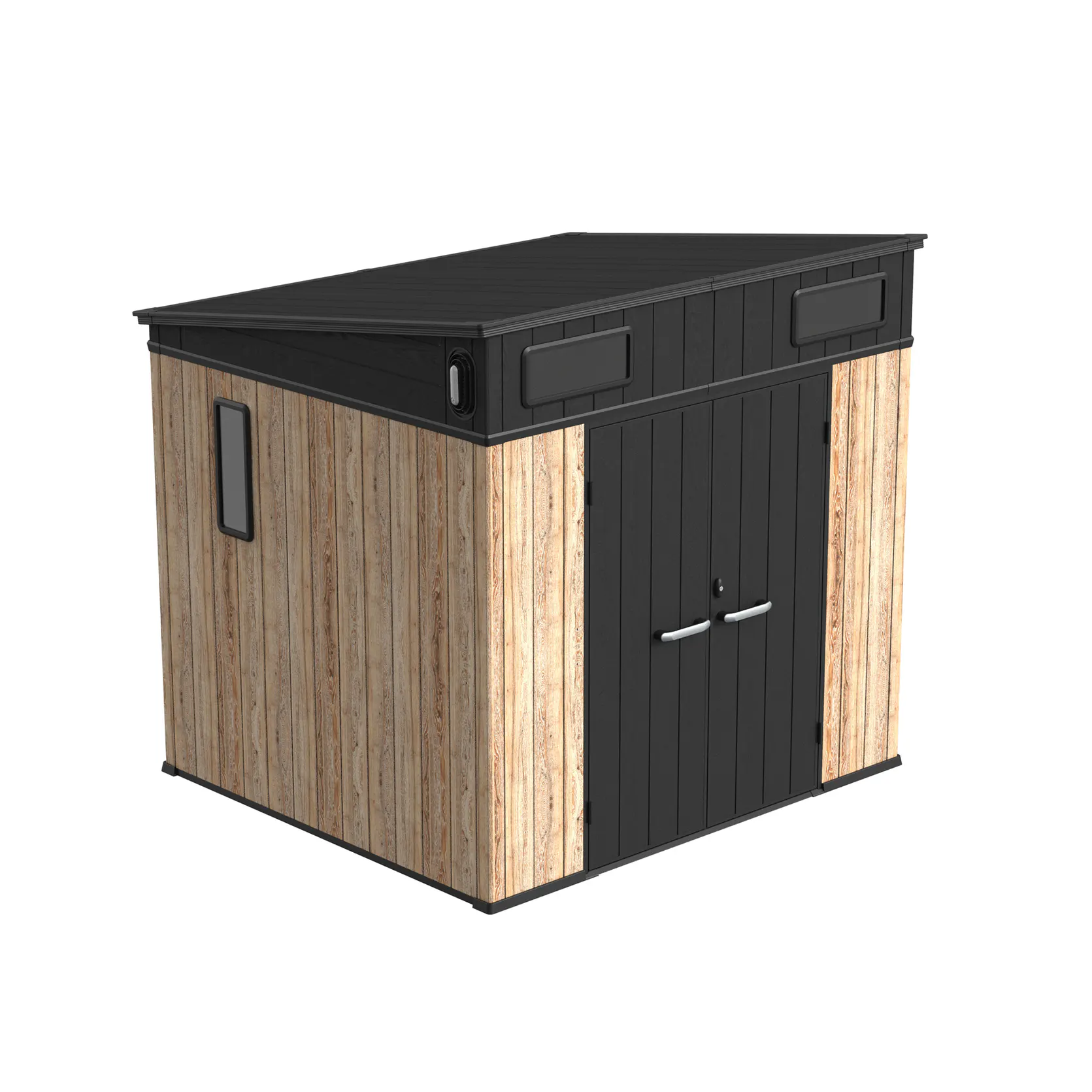8 x 7 ft Pent Roof Resin Storage Shed | KC2 4 8x7-ft-pent-roof-resin-storage-shed-kc2-product-4