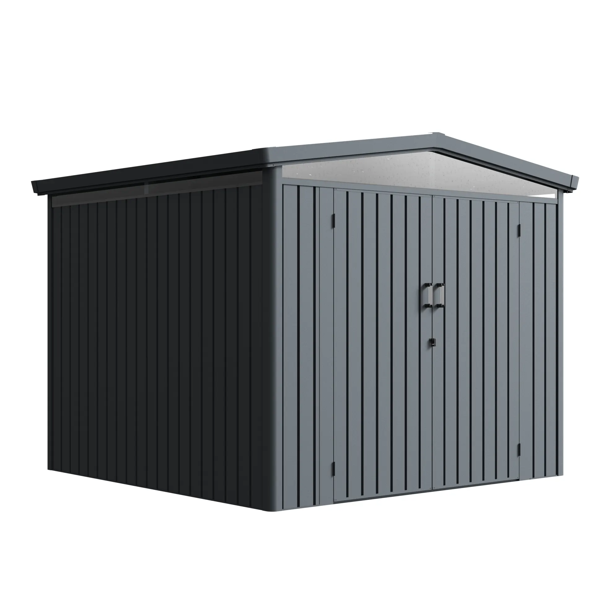 8 x 8 ft Gable Roof Metal Storage Shed | Forma 3 8x8-ft-gable-roof-metal-storage-shed-forma-product-3