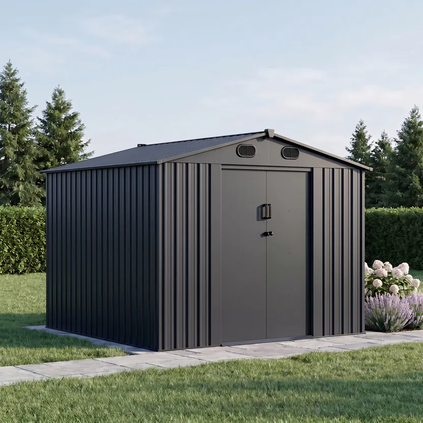 8x8-ft-gable-roof-metal-storage-shed-ks-scene-1