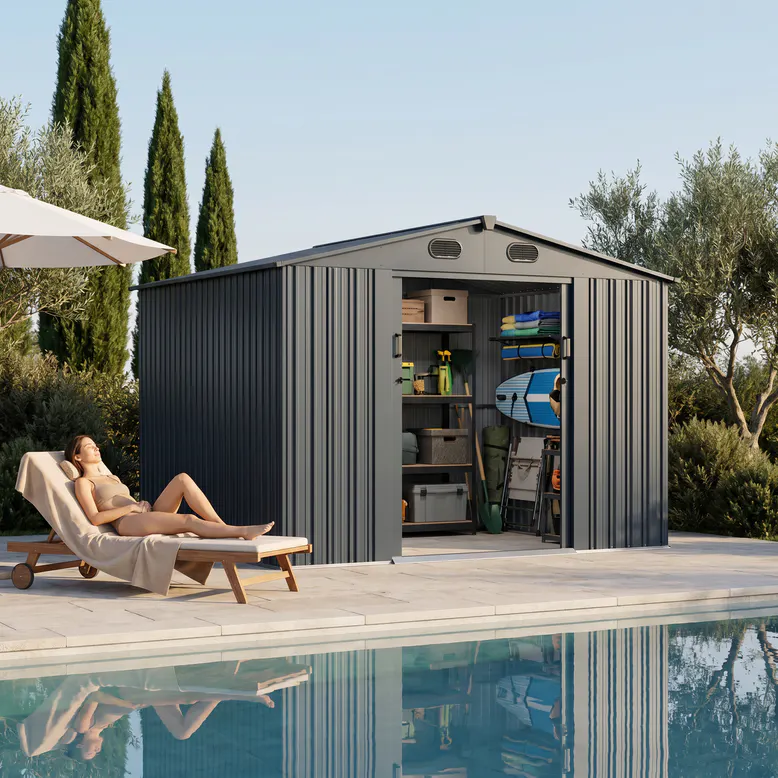 8x8-ft-gable-roof-metal-storage-shed-ks-scene-2