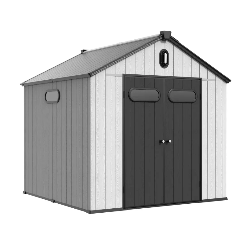 8 x 8 ft Gable Roof Resin Storage Shed | KC 6 8x8-ft-gable-roof-resin-storage-shed-kc-product-1