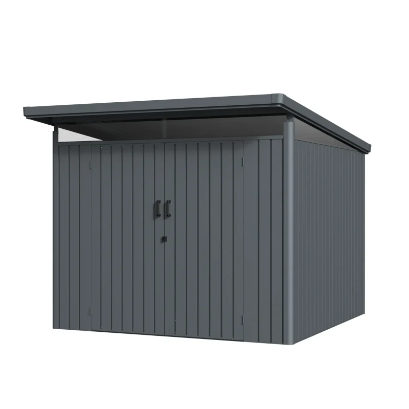 8 x 8 ft Pent Roof Metal Storage Shed | Forma 3 8x8-ft-pent-roof-metal-storage-shed-forma-product-1