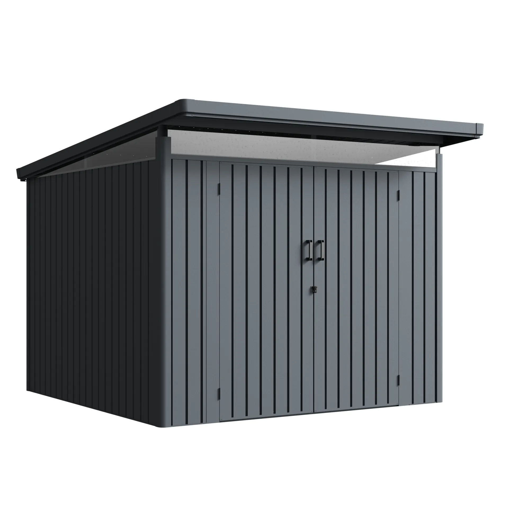 8 x 8 ft Pent Roof Metal Storage Shed | Forma 2 8x8-ft-pent-roof-metal-storage-shed-forma-product-2