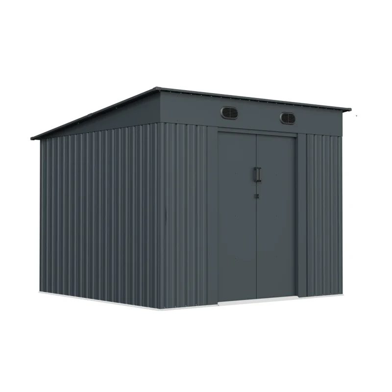 8 x 8 ft Side-Entry Metal Storage Shed | KS 12 8x8-ft-side-entry-metal-storage-shed-ks-product-1