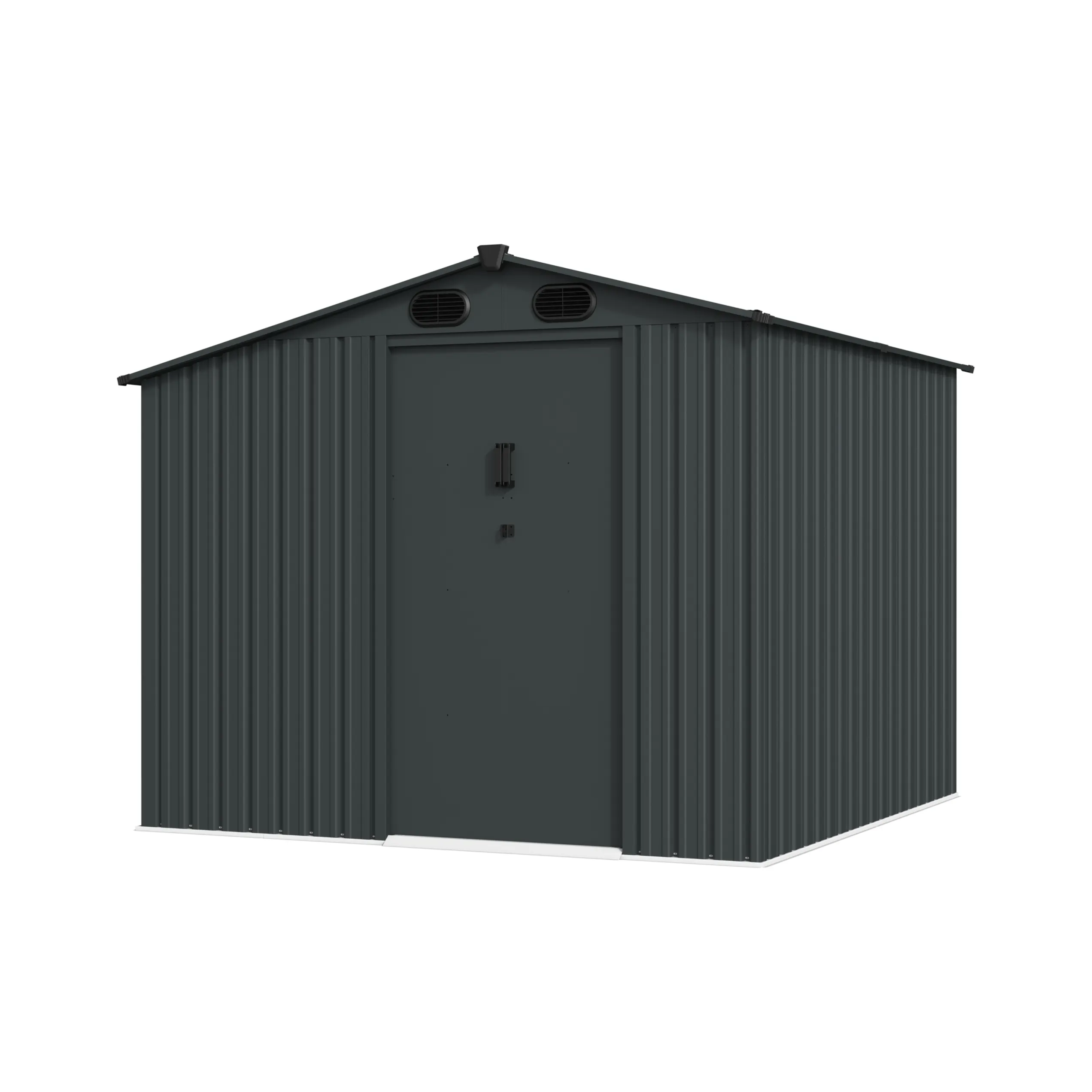 8 x 8 ft Special-Shaped Gable Roof Metal Storage Shed | KS 3 8x8-ft-special-shaped-gable-roof-metal-storage-shed-ks-product-3