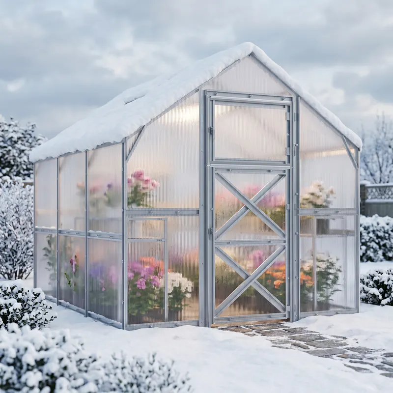 8x8-ft-steel-gable-roof-greenhouse-scene-2